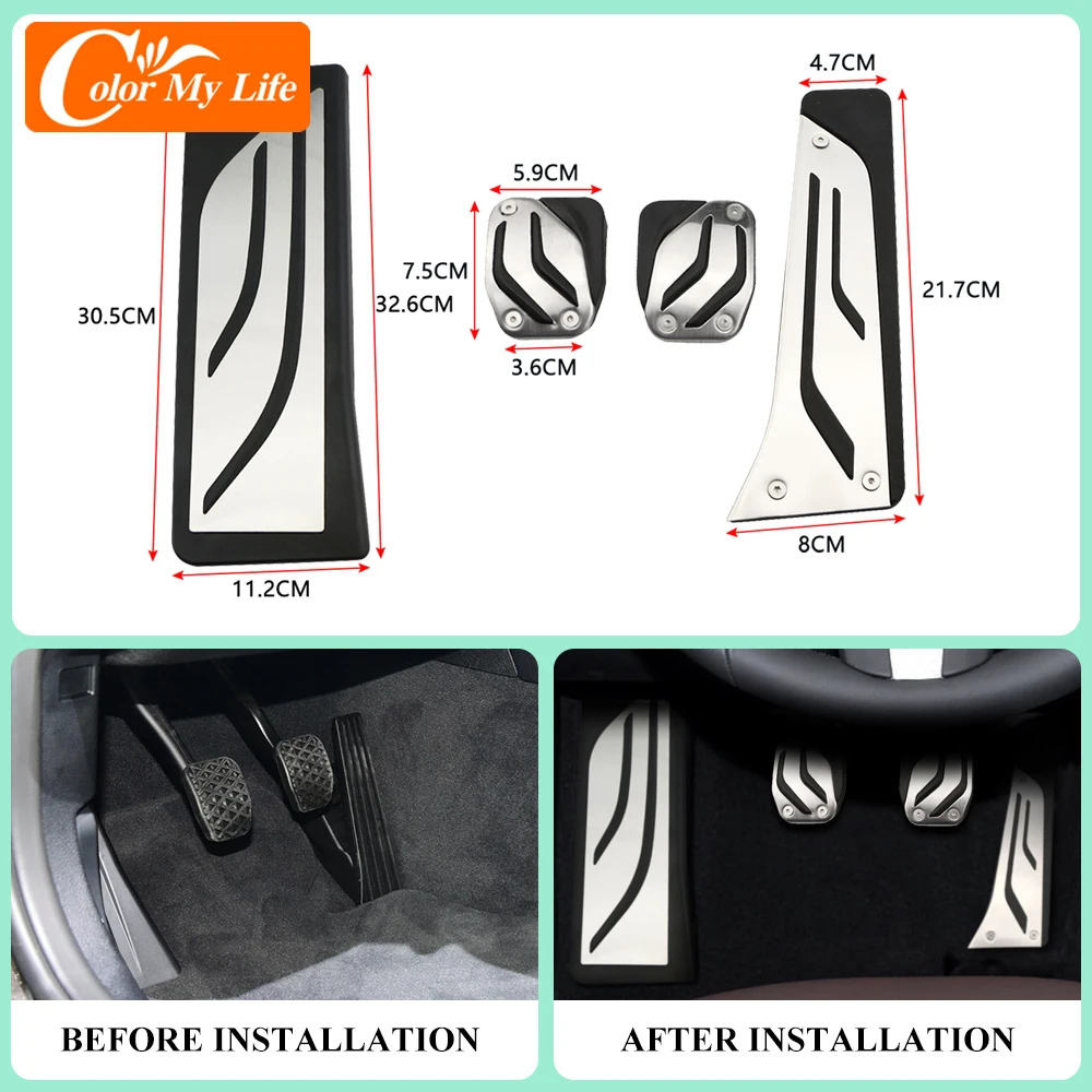 Car Pedals for BMW 3 Series G20 G21 Sedan 2019 2020 2021 2022 4Series G28 Staninless Steel AT MT Gas Brake Rest Pads Pedal Cover