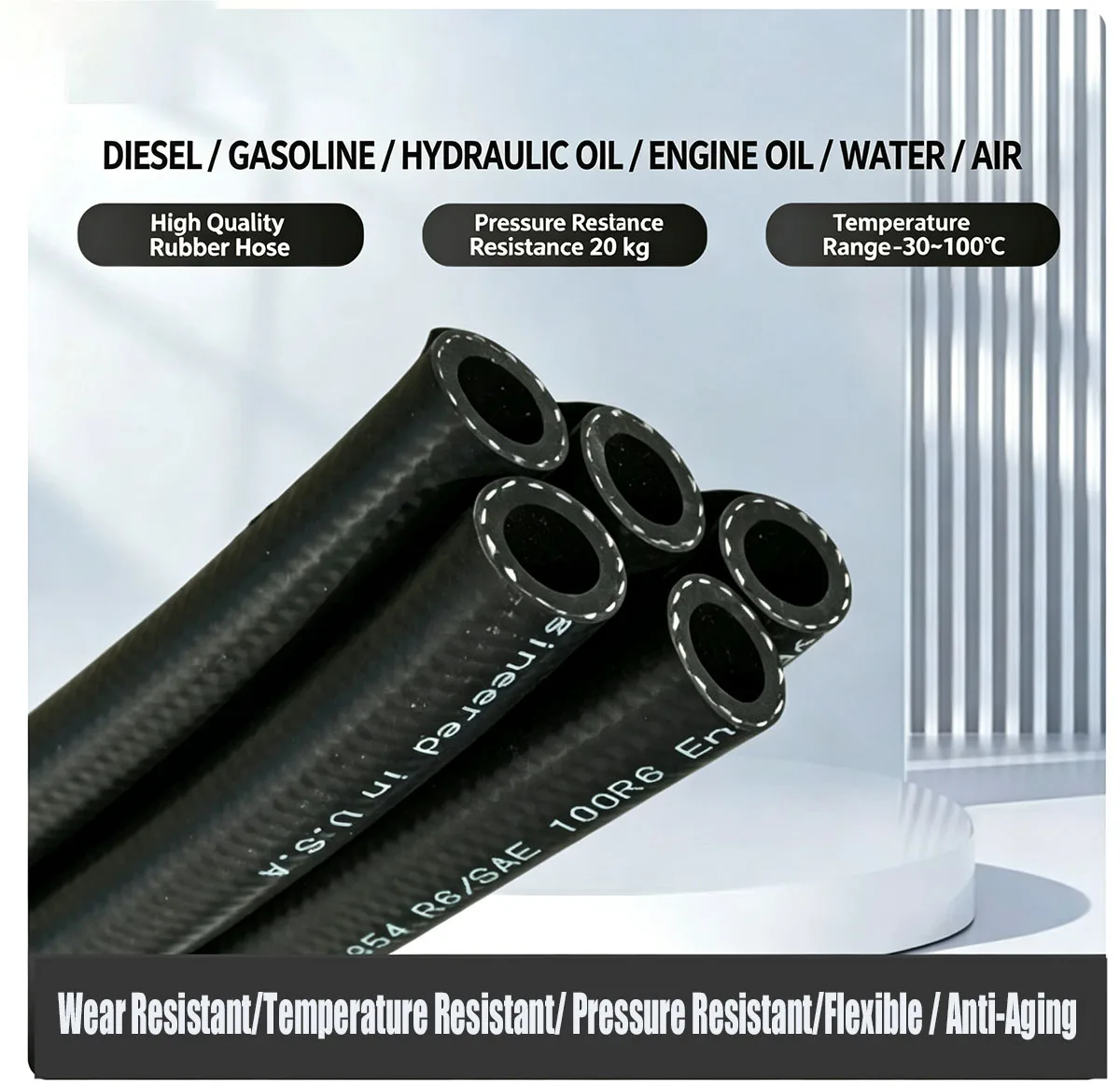 1M ID 4/5/6/8/10/12/14/16/19/22/25mm NBR Oil Pipe Car Motorcycle Truck Van Fuel Line Hose Oil Resistant Diesel Hose Vacuum Hose