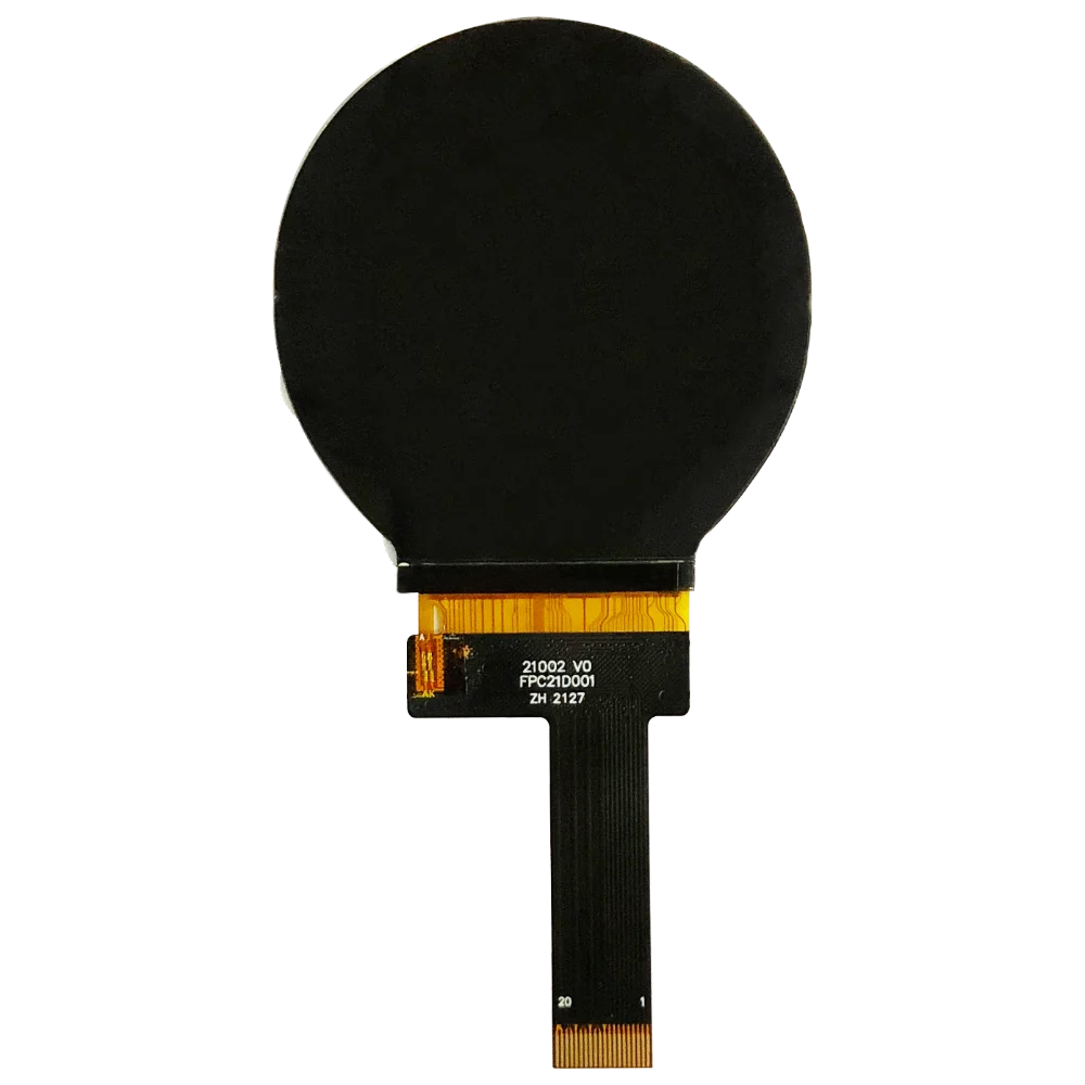 2.1 polegadas 480x480 display redondo colorido tft tela circular alto brilho interface mipi resolução 480p display redondo digital