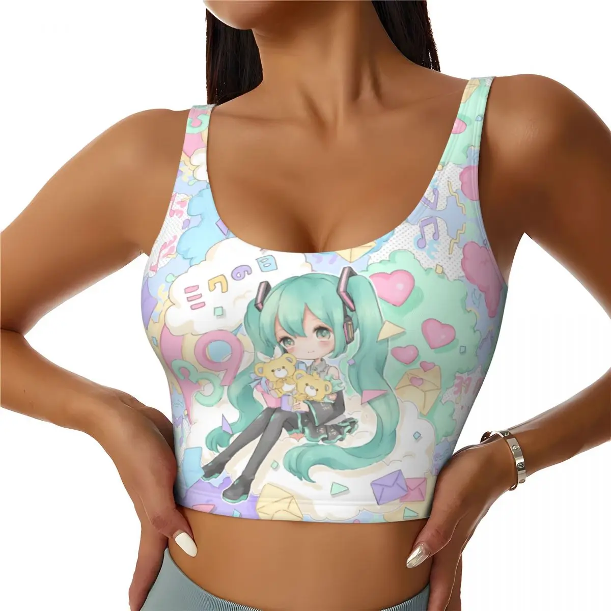 カスタム-h-hatsunes-ワークアウト-クロップ-タンクトップ-レディース-シームレス-ミュージック-ガール-ボーカロイド-ヴィンテージ-プリント-ヨガ-ランニング-スポーツブラ