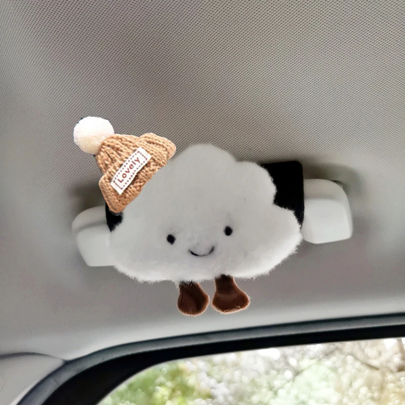 Nette Cartoon Bogen Wolke Auto Innen Türgriff Abdeckung Universal Plüsch Handbremse Fall Schutz Auto Dach Halter Schutz