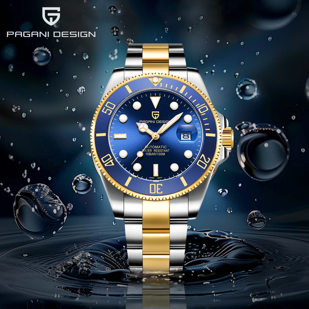 

PAGANI DESIGN Watch For Men Automatic Mechanical Watch Stainless Steel Waterproof Sapphire Glass Sports Chronograph Men's Watch