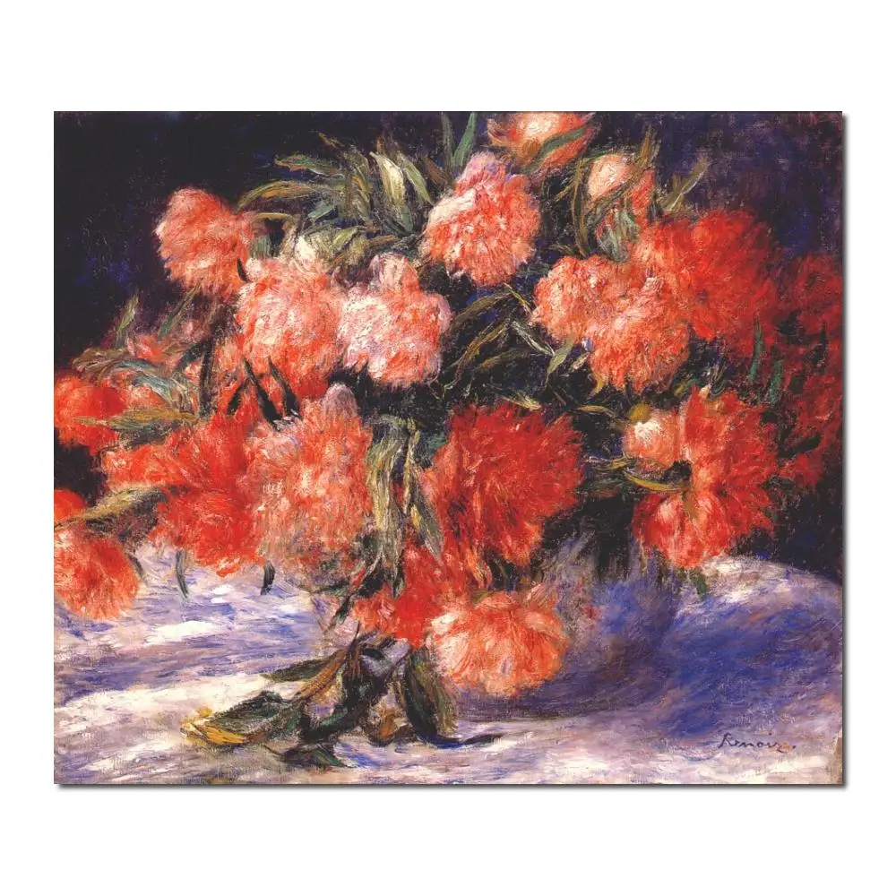 

hand painted art for sale Peonies by Pierre Auguste Renoir Paintings on canvas High quality