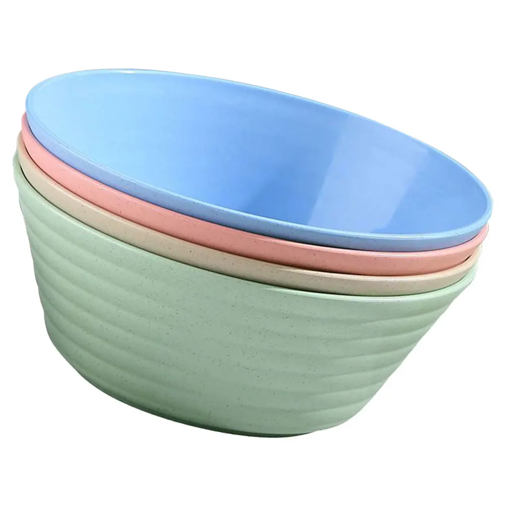 

4pcs Ramen Bowl Soup Noodle Food PP Bowls Kitchen Handle Instant Wear Resistant Heat Resistant Reusable Thick Sturdy