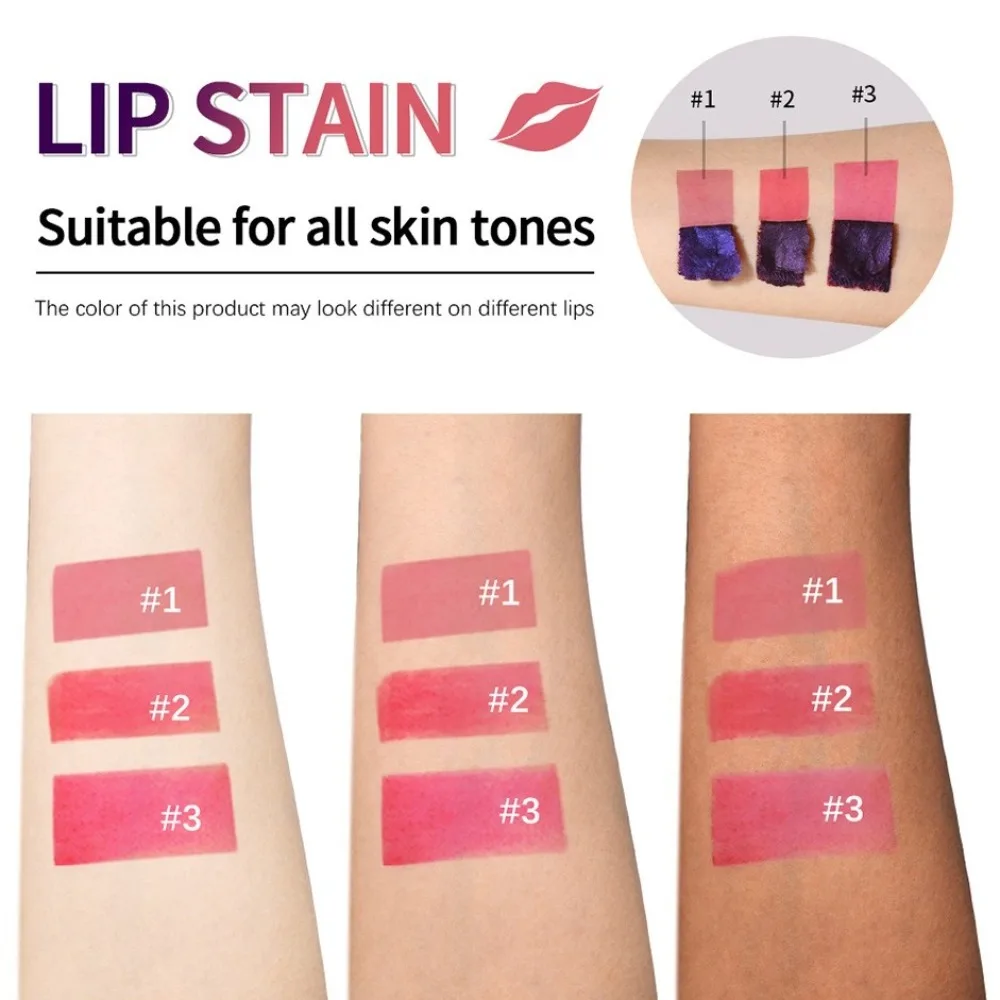 New Peel Off Lip Stain Reveal Long Lasting Waterproof Lip Tint Glaze Pink Rose Non-stick Cup Lip Cosmetics for Women Girls