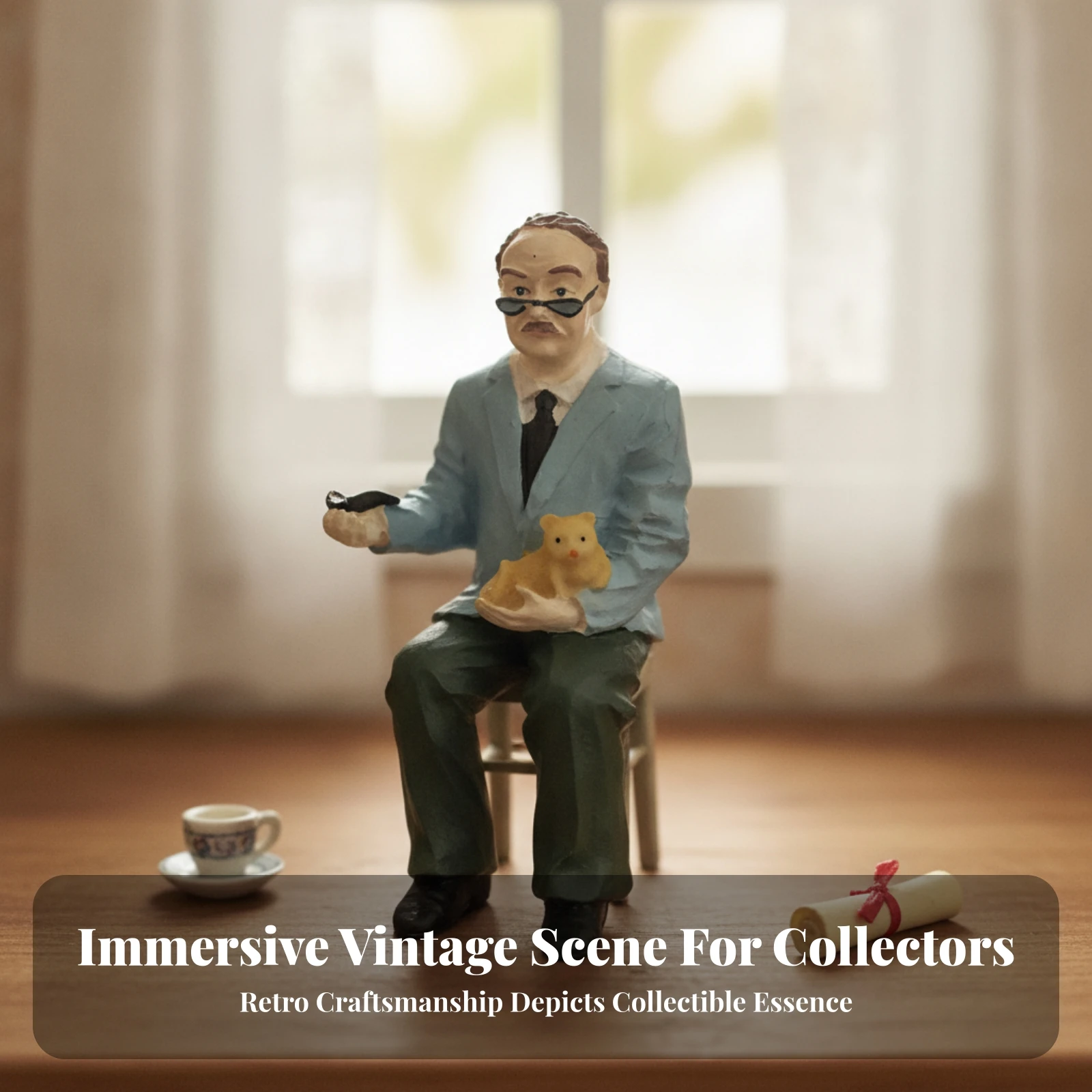 1:12 Dollhouse Figurine Hand Painted Dollhouse Man Figure 1:12 Resin Figure Detailed