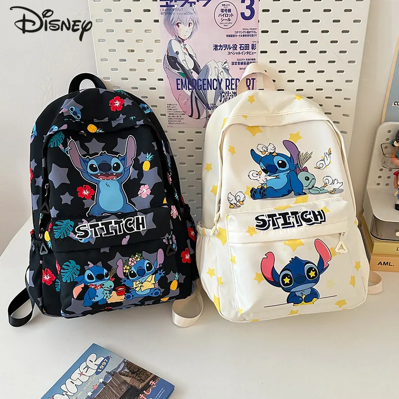

Stitch 2025 New Student Backpack Fashion High Quality Women's Backpack Cartoon Versatile Large Capacity Women's Travel Backpack