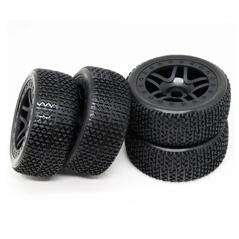 

4PCS 1:8 Off-Road Tire Soft Tire Snow Cross-country Racing Flat Running Grip Strong Tire for HG FS
