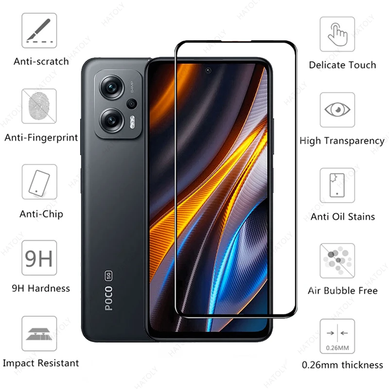 Xiaomi Poco x4 gt 5g,x3 gt pro NFC mm3 prof4 5g f3用強化ガラス携帯電話スクリーンプロテクター