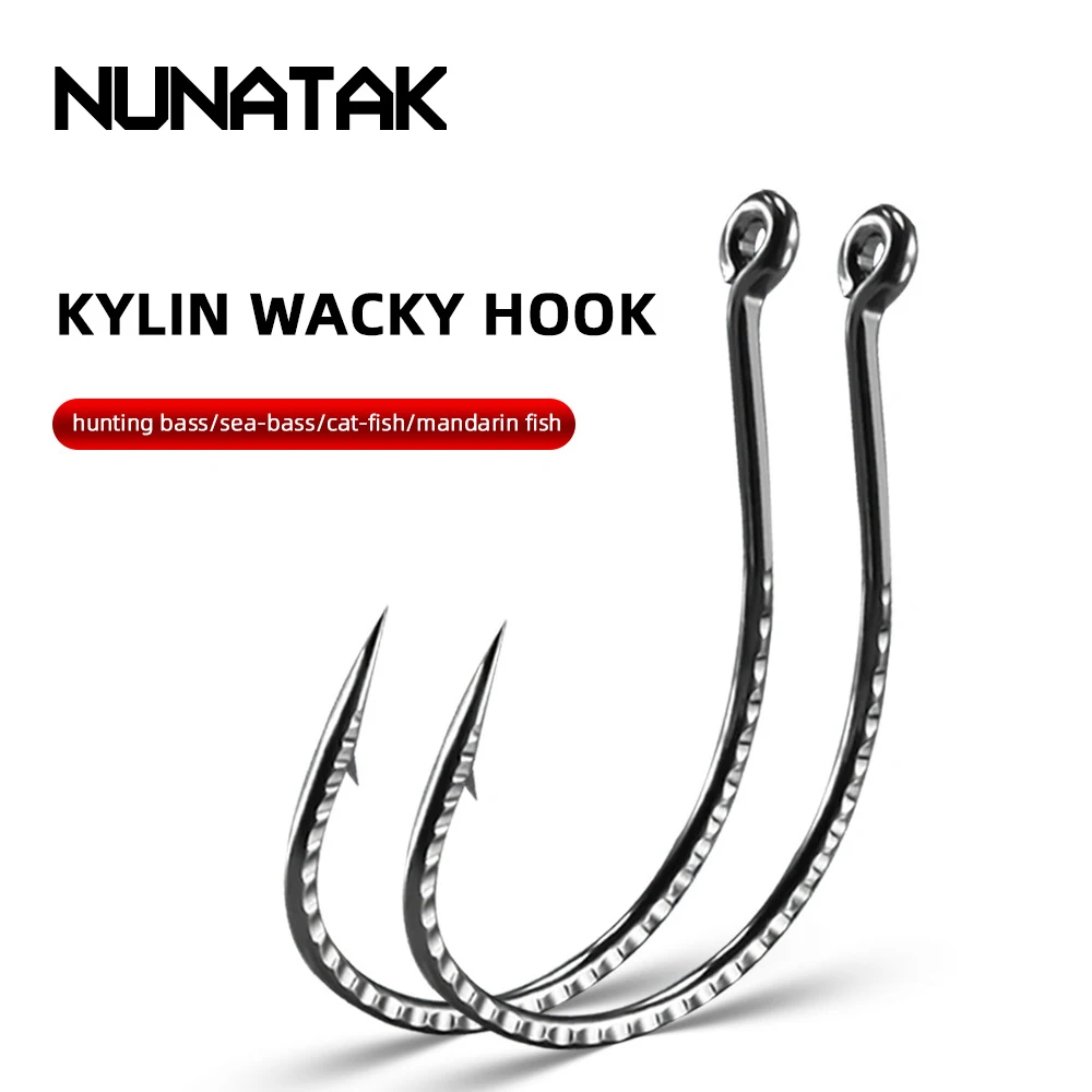 Nunatak 8003 Anzuelo Invertido con Púas Rojo para Lubina en Mar - imagen 2