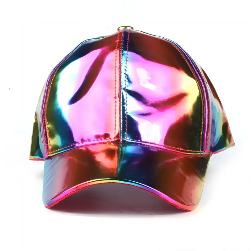 Baseball Cap New Light Version Laser Baseball Cap Male Street Trend PU Duck Cap Female Hat