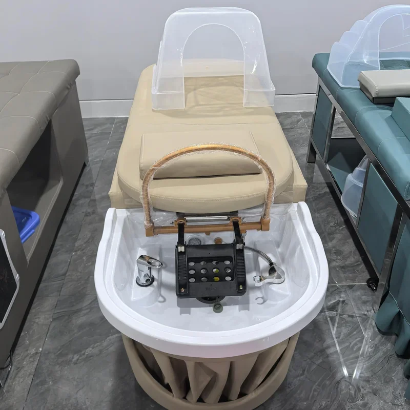 Lavabo per capelli da salone personalizzato in fabbrica di alta qualità Massaggio Testa giapponese Spa Shampoo Letto Mobili per salone di bellezza Moderni