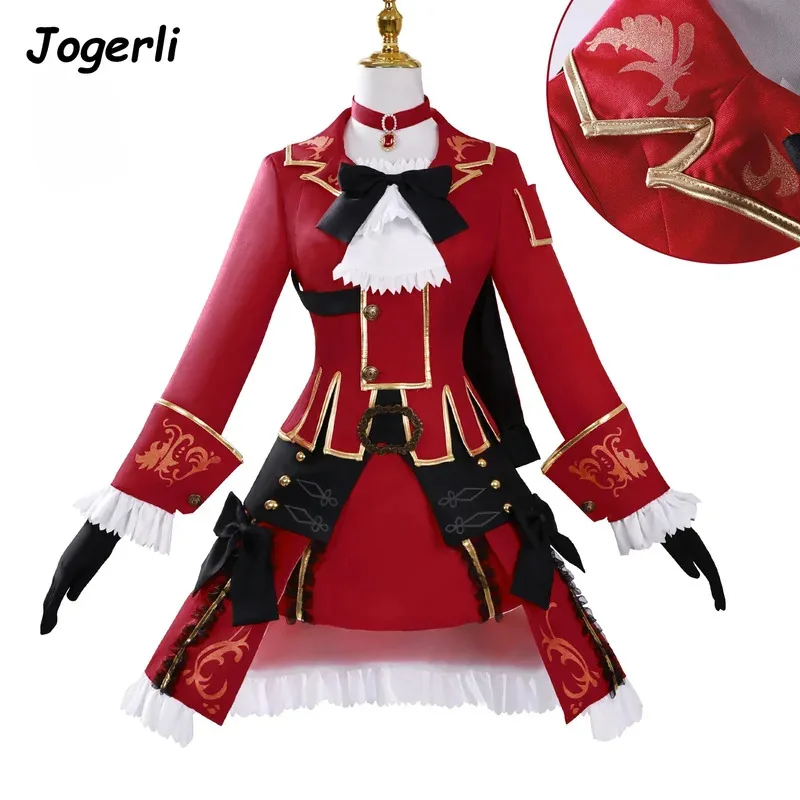 Jogerli FF14 الشيطان الأحمر الخيال المرأة لعب الأدوار تأثيري ازياء لعبة البدلة كامل Seta;k6;8'،
