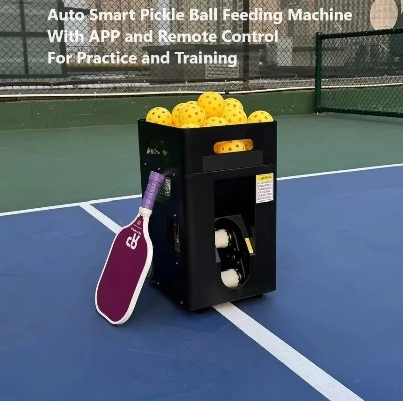 

Auto Pickleball Serving Machine Adjustable Speed Pickleball Ball Machine for Home Club Coaches Training with APP Remote Control