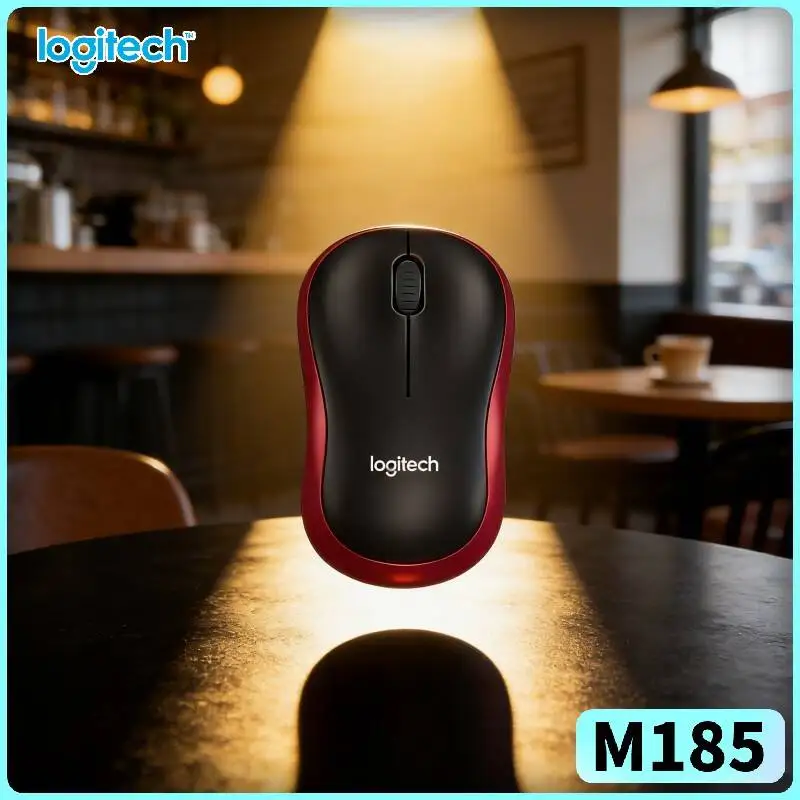 Logitech M185 Mouse-WorkEfficient Auto-Sleep 12-Month Battery 10m Range 3 Buttons Easy Navigation Home Office Accessory