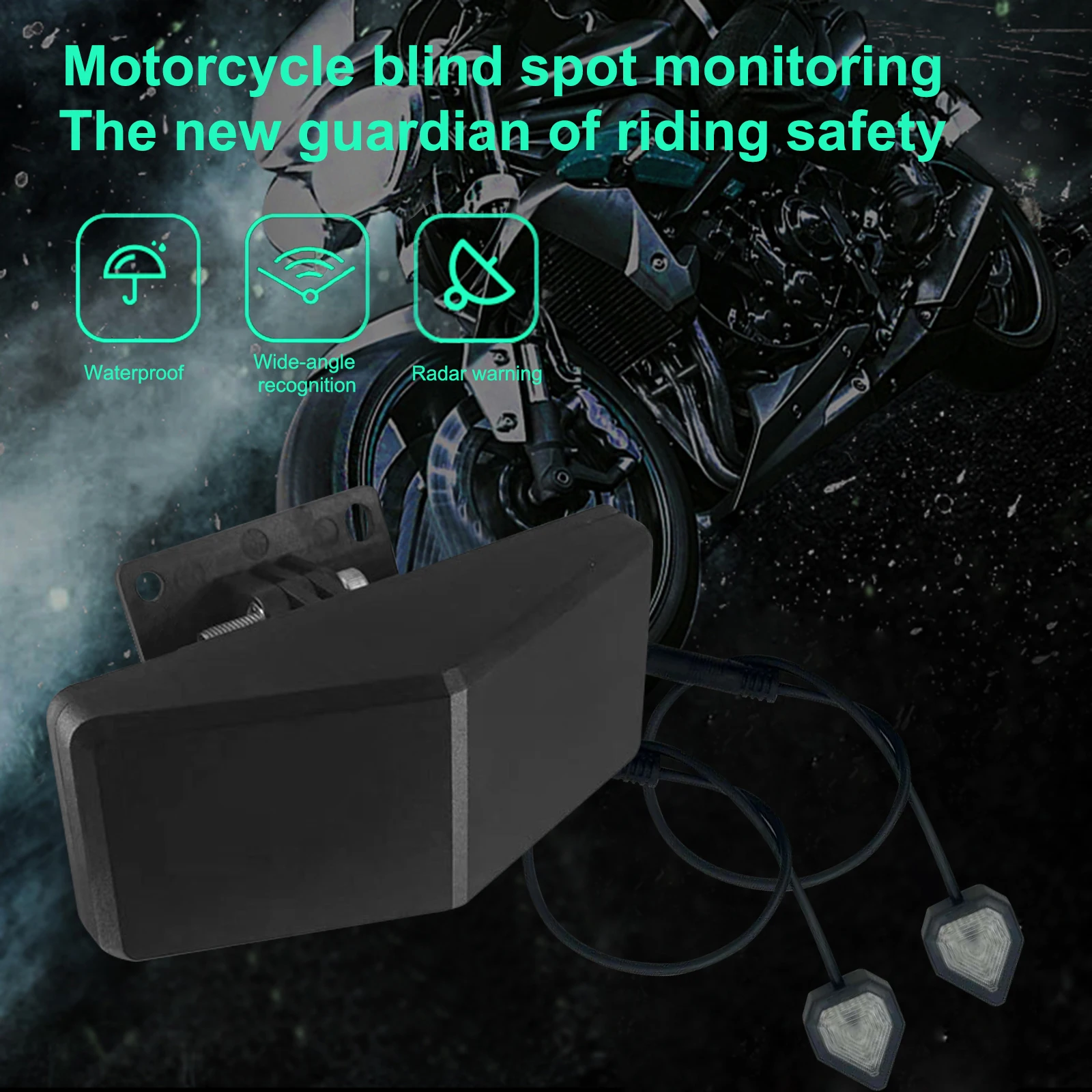 15M Motorcycle Blind Spot Monitoring System IP67 Waterproof 24Ghz Millimeter Wave Radar Sensor Motobike Lane Change Assist Syste