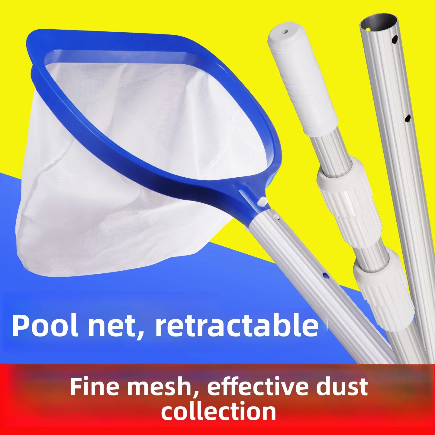 

Сверхплотная сеть-скиммер для чистки бассейнов, инструмент для удаления мусора из прудов, для очистки дна, оборудование для бассейнов, синий, бренд Swim