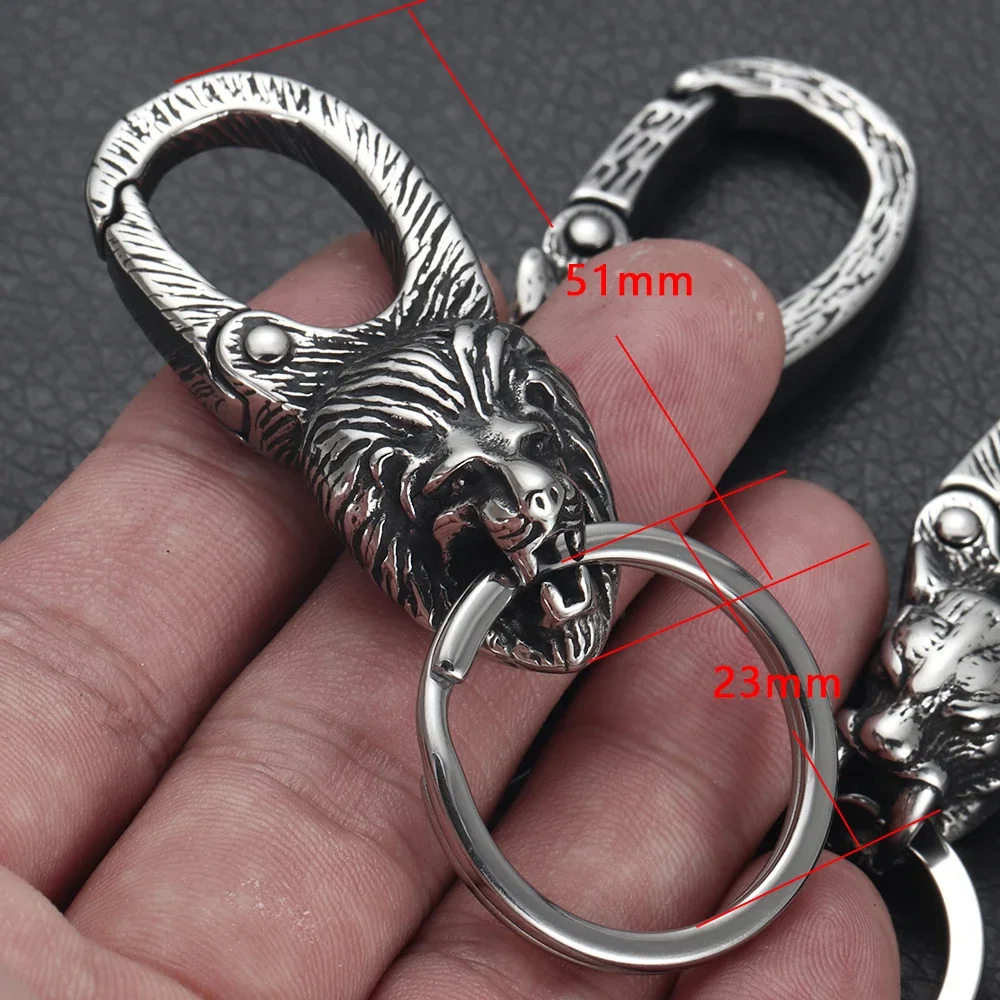 Stainless Steel Animal Vintage Key Chain for Jewelry Making Accessories Men Lobster Clasps Findings Egale Lion Skull Cow Wolf