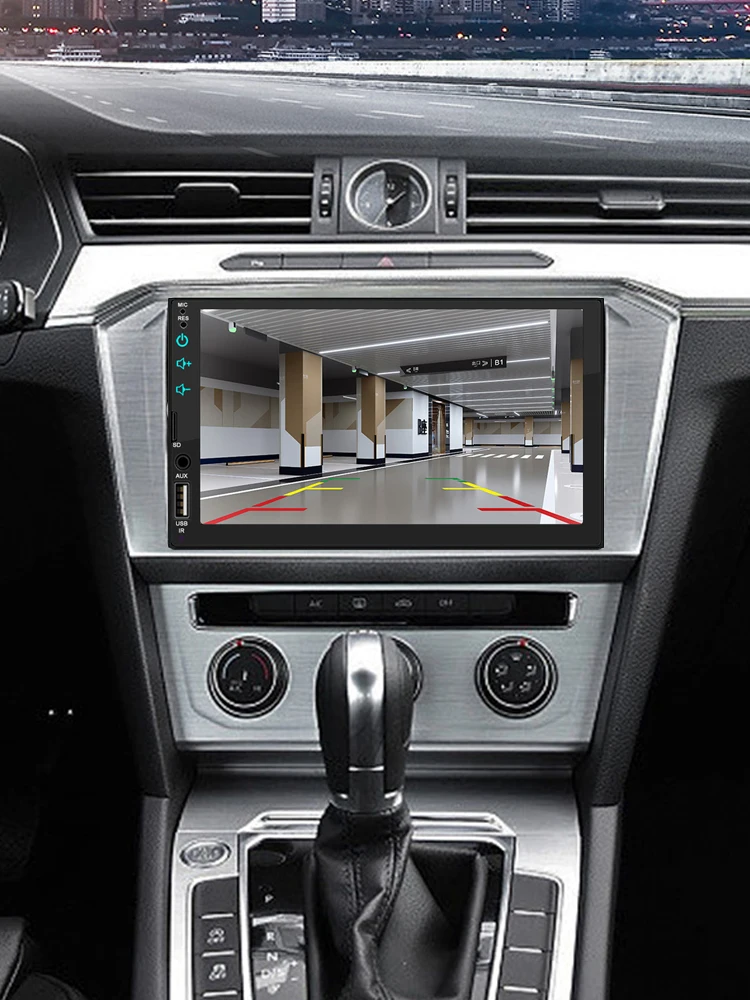 Hippbqcc 7 Polegada rádio do carro carplay android auto multimídia bluetooth player mirror-link 1