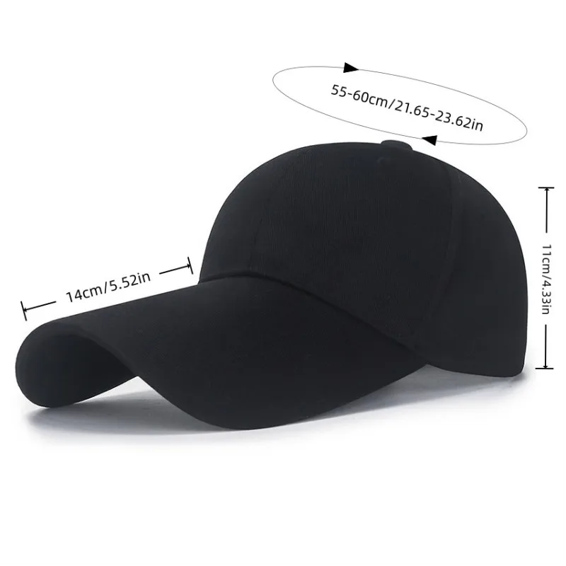 Extended eave sun protection fishing hat unisex solid color baseball cap outdoor adjustable casual hat