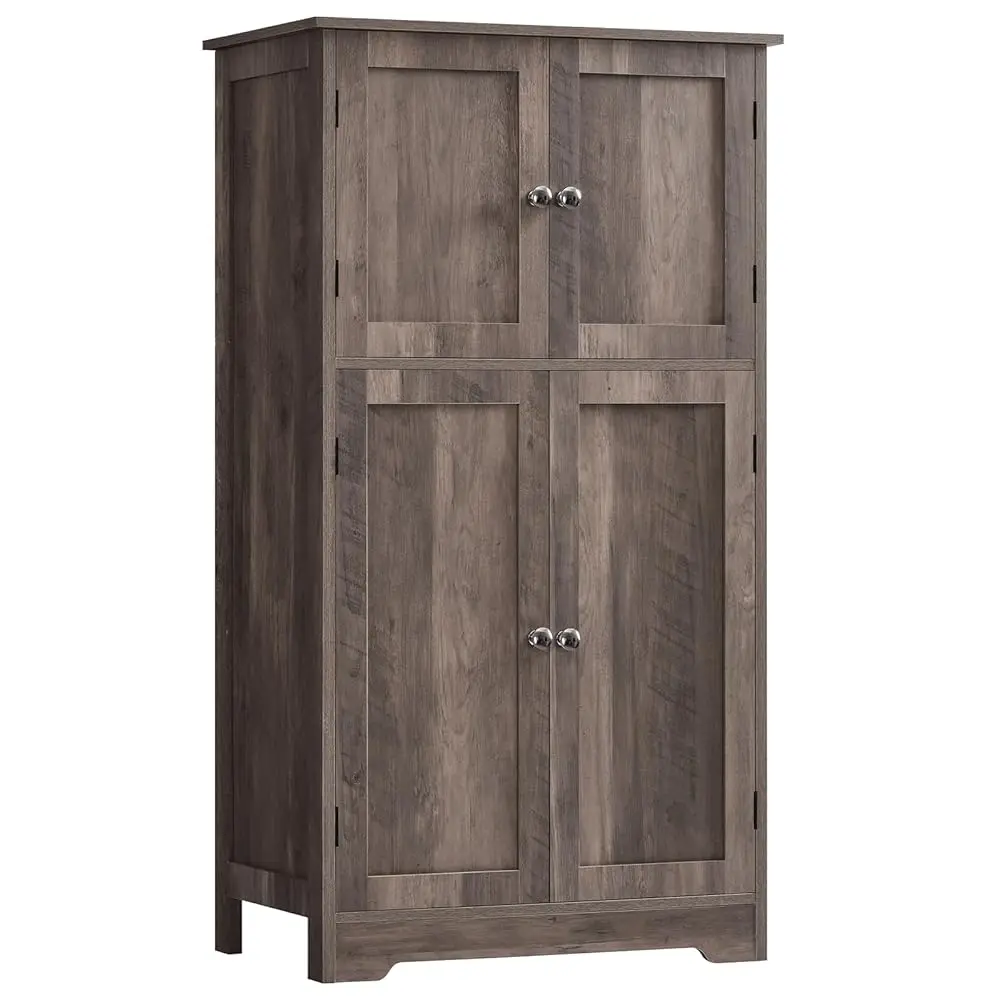 

Storage Cabinet, Bathroom Cabinet With 2 Adjustable Shelves, Cupboard For Living Room, Entryway, Home Office, Rustic Gray