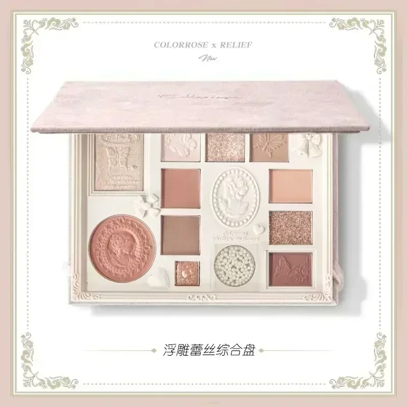 Colorrose Angel reliëf oogschaduwpalet Blush hoogglans geïntegreerd palet Shimmer Shine Nude Eye Glitter make-uppalet