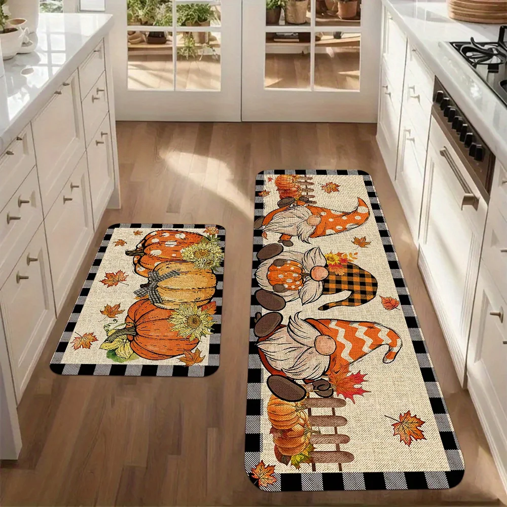 VIKAMA على الطراز الأمريكي الرجعية الكرتون الحيوان المطبخ الكلمة حصيرة، ماصة للماء ومقاومة للبقع البساط إكسسوارات ديكور المنزل