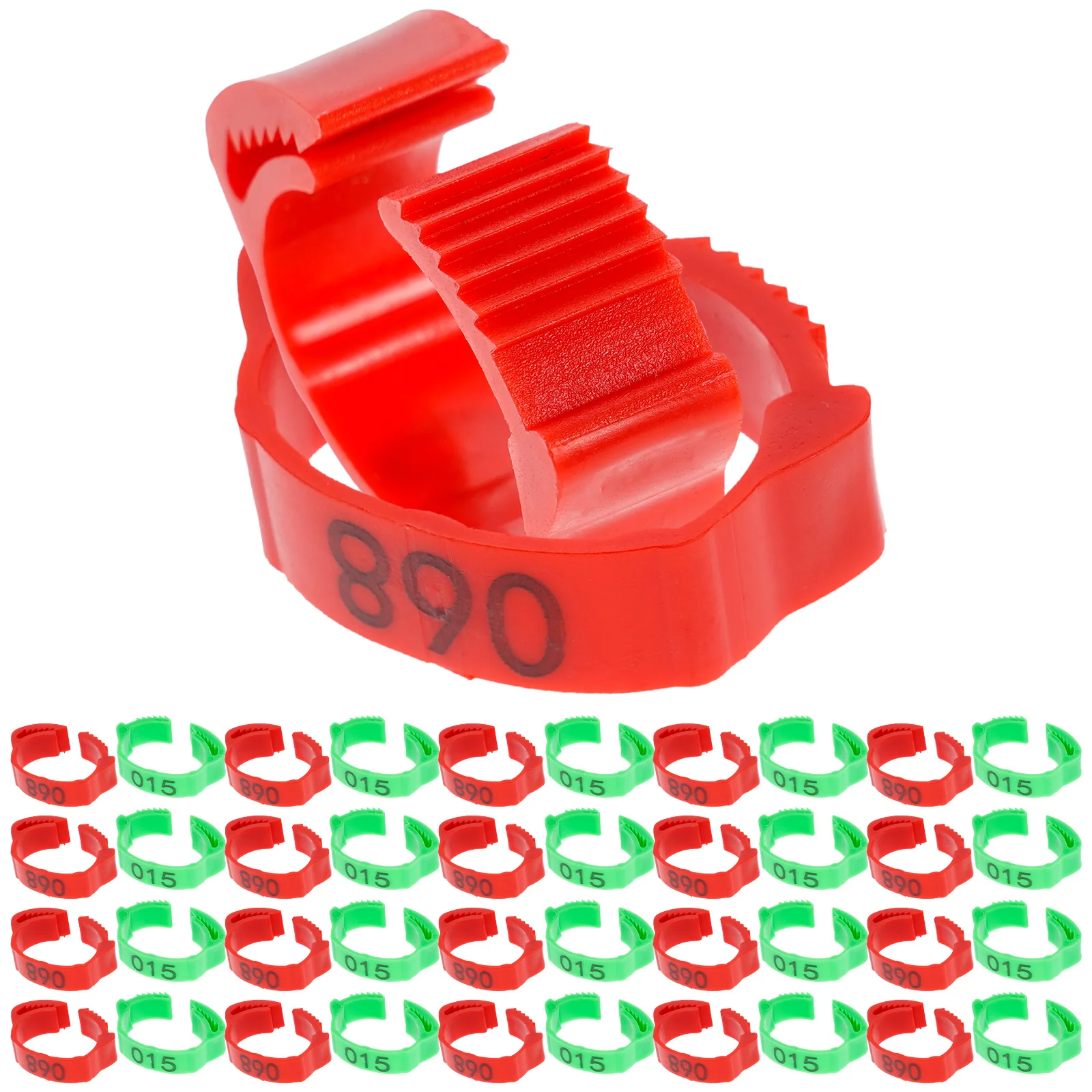 

200pcs Chicken Foot Ring Leg Bands Poultry Marking Supplies Farm Tools Plastic Material Easy Identification For Ducks Chicks