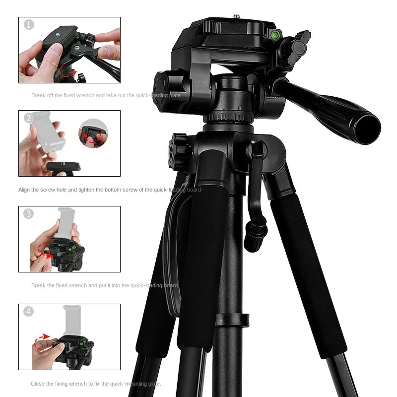 Fishing Light Holder F360T Telescope Live Stream Holder Tripod for Camera for Phone Portable Camera Travel Flexible Vlog With