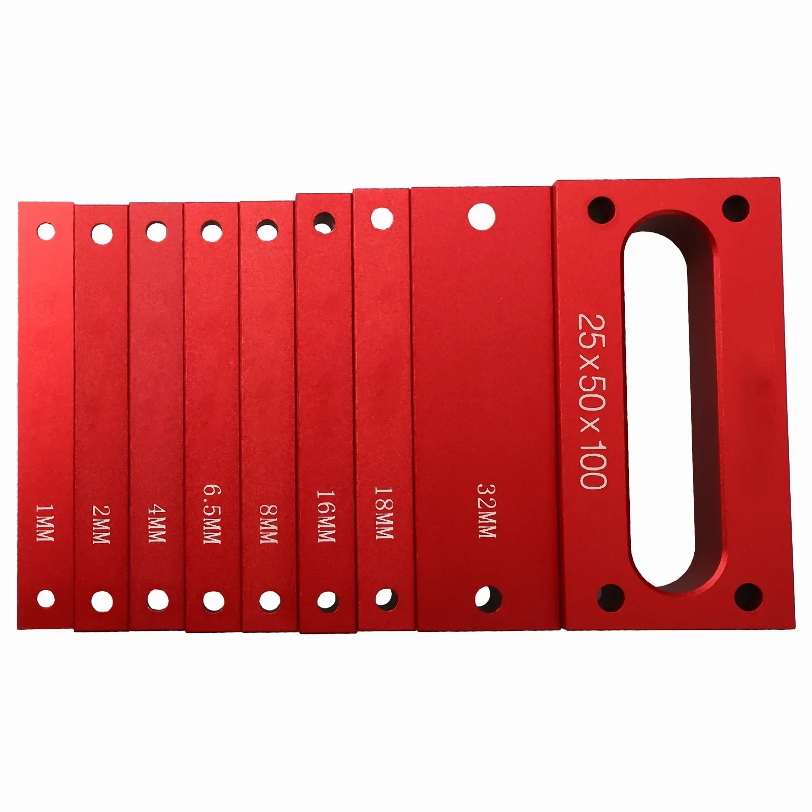 Handy Metric Setup Bars Aluminum Alloy Height Gauge Blocks for Router Table Saw Convenient Storage Case 9pcs Set