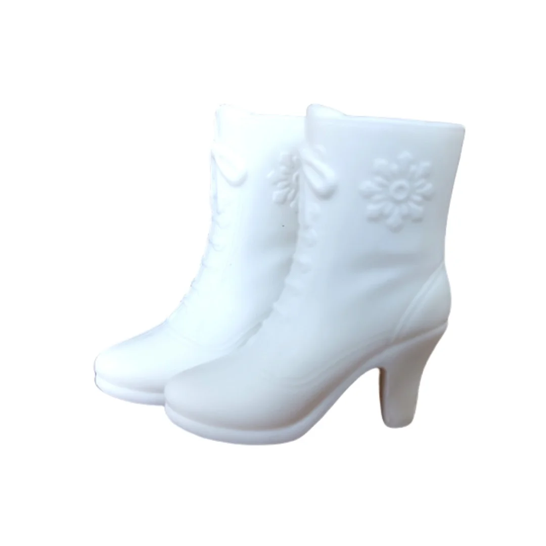 أحذية دمية لامعة طويلة بمقياس 1/6 - أسود بني أخضر أبيض اللون أجزاء الدمى النسائية إكسسوارات للزينة