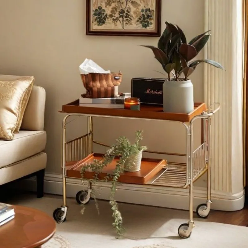 High-grade Salon Trolley Ironwork Vintage-style Salon Trolley Movable Storage Commercial Furniture ZY40TC