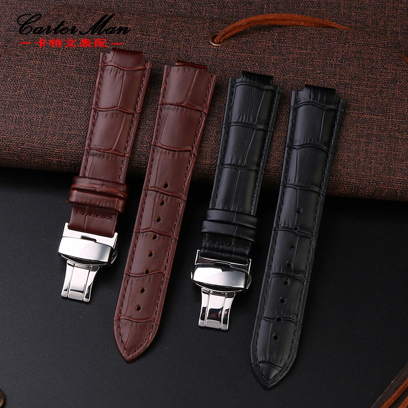 Convex  leather watchband for LV watch  Louis  Vuitton tambour series strap men and women 21 * 12mm 18 * 10mm Wristband Bracelet