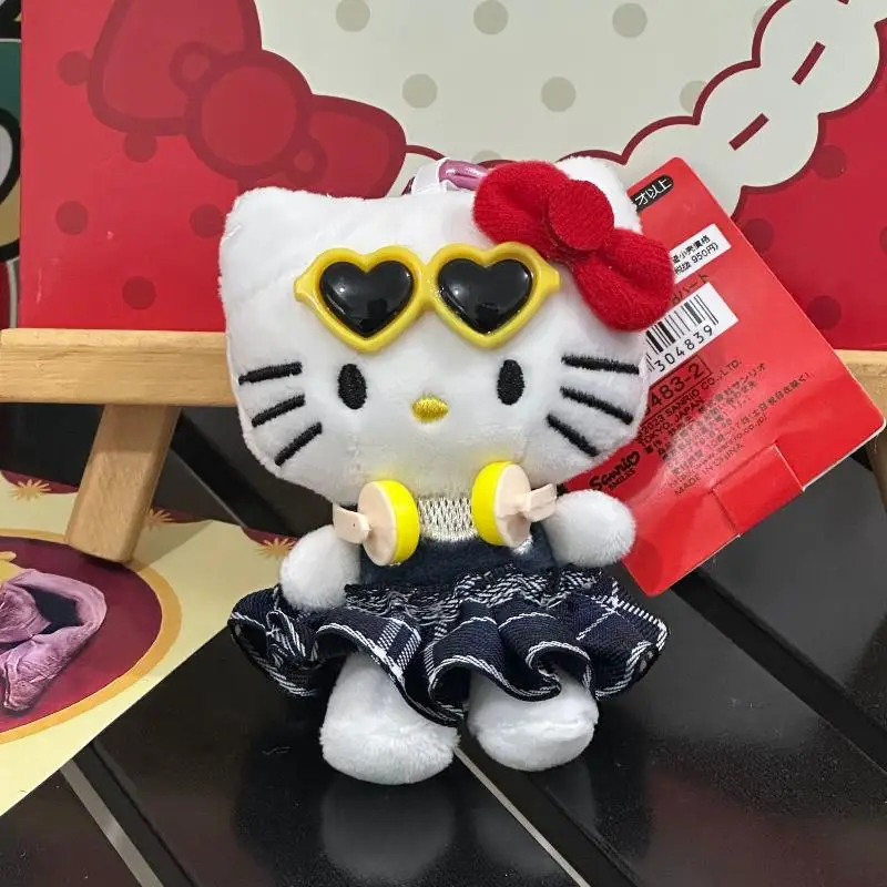 Sanrio KT Cat Island Vacation Series Doll Keychain Kawaii Pochacco Animation Peripheral Pendant Toys