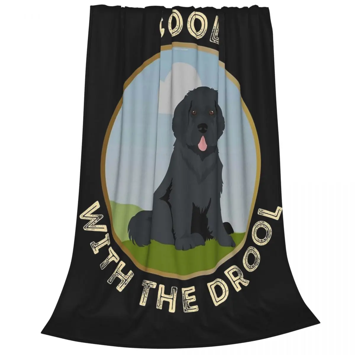 Newfoundland Dog Is Cool With The Drool Blanket Fleece Breathable Sofa Throw Blankets For Couch Bedding Throws Bedspread Quilt