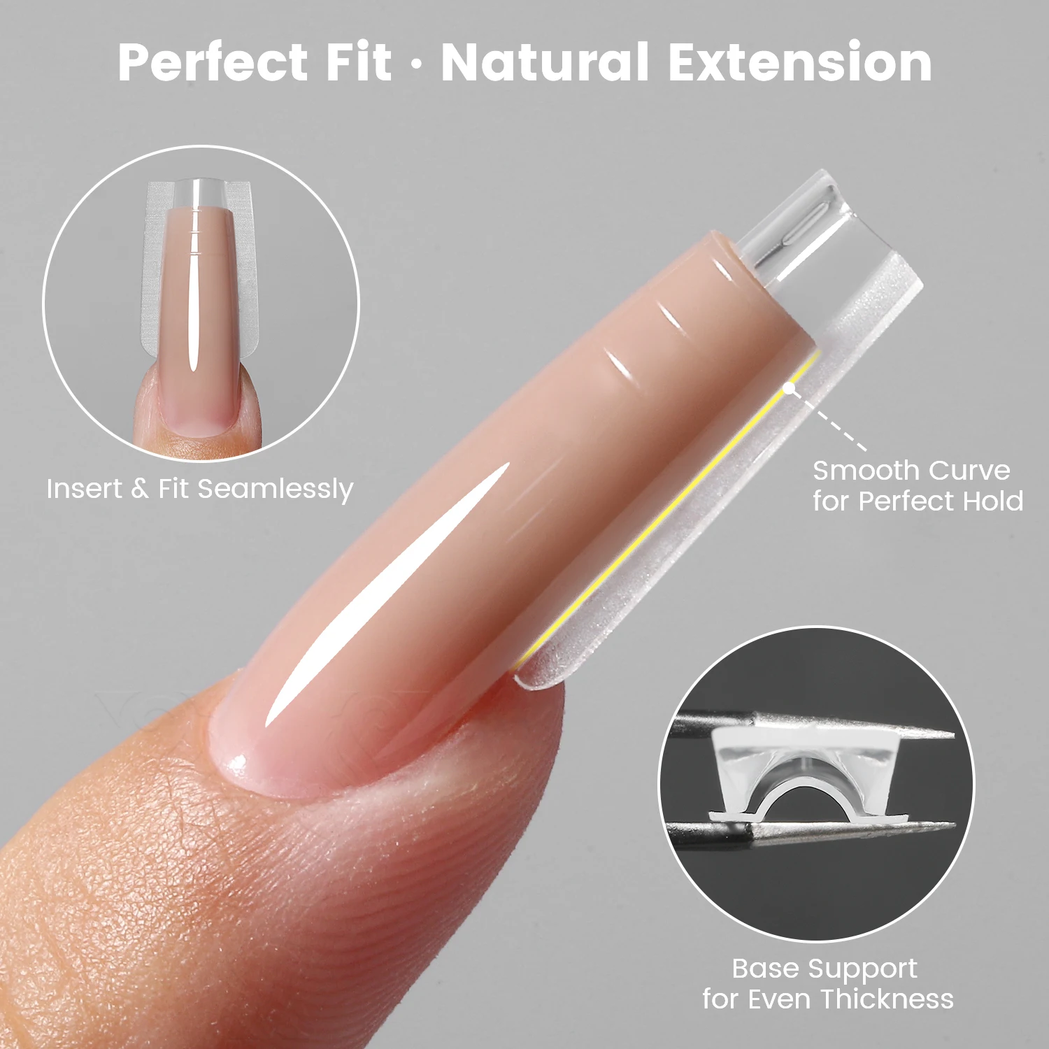 جديد YOKEFELLOW & MR مسمار ساندويتش شكل الأظافر 240 قطعة 15 حجم مربع ملحقات الأظافر العلوي والسفلي شكل مجموعة لملحقات الأظافر السريعة #4