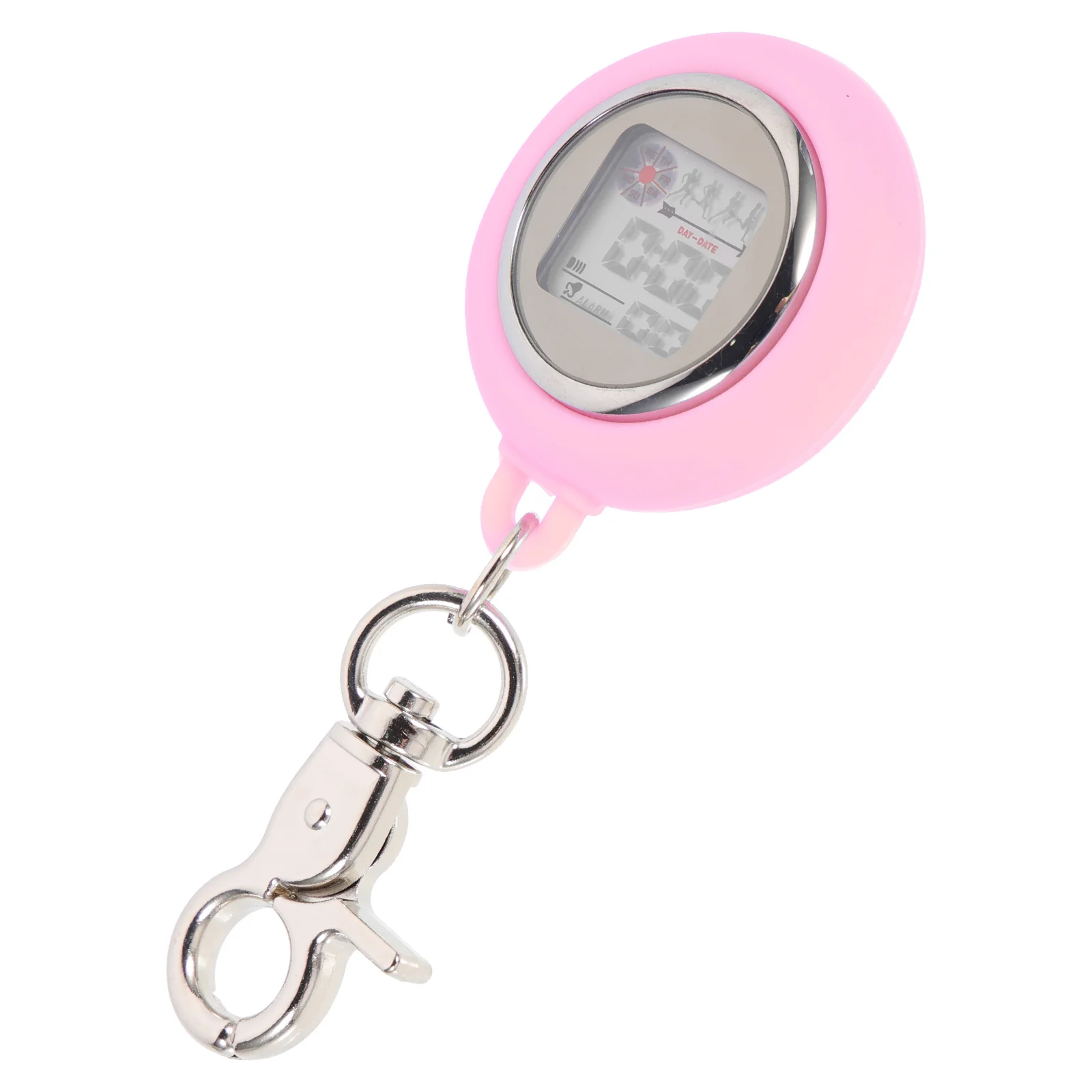 

Nurse Pocket Watch Electronic Alloy Clip on Key Buckle Lightweight Retro Design Durable Waterproof Timekeeping Practical Gift