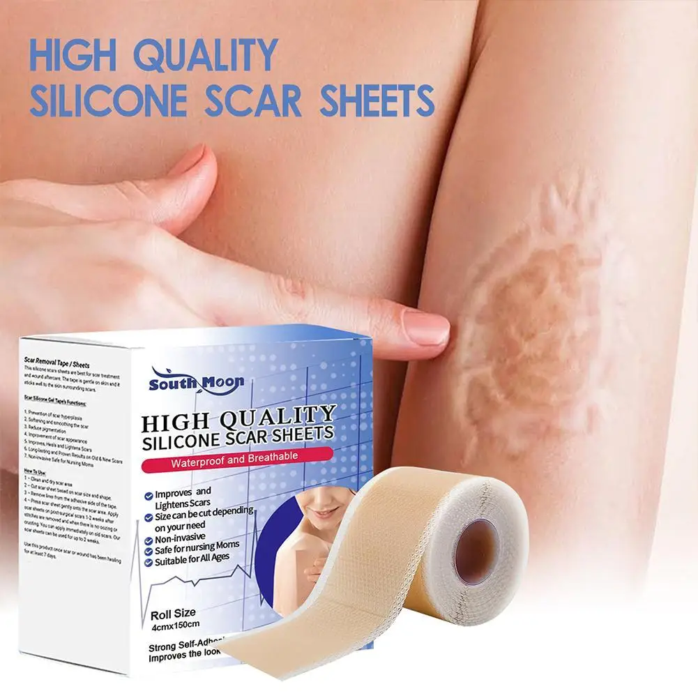 1pcs Silicone Scar Tape Roll Painless Effective For C-Section Keloid Surgery Burn Acne 4*150cm Scar Repair Tools Z0Y7