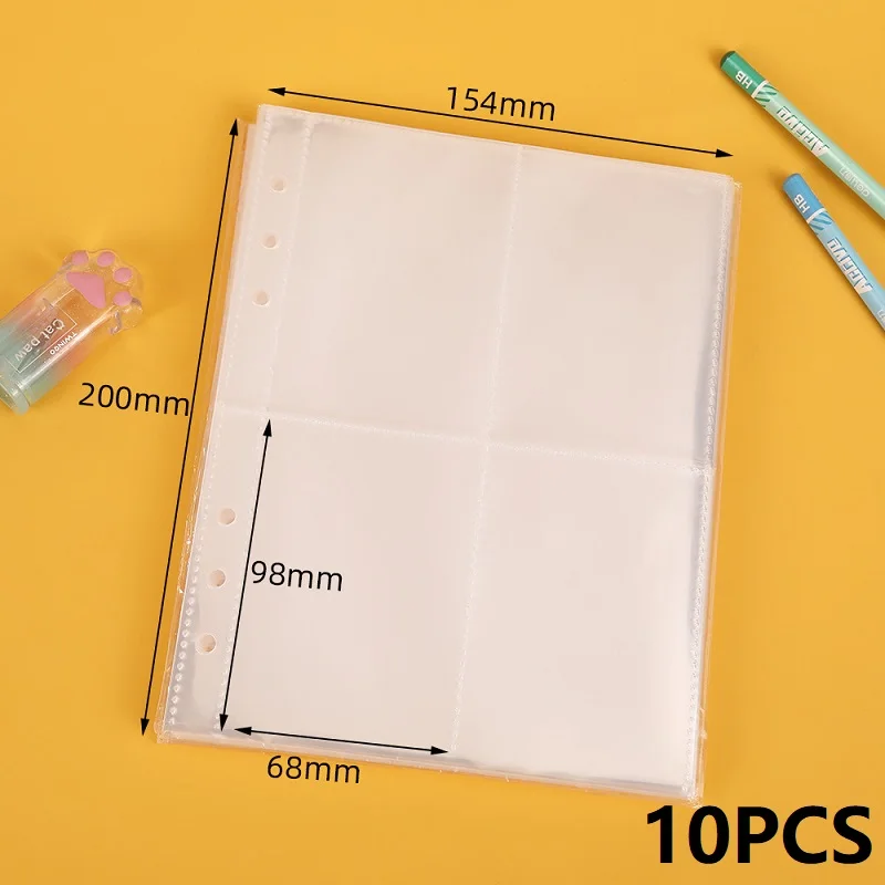 A5 Bindmiddel Leuke Transparante Bindmiddel Notebook Archiefkast A5 Ring Zakken Blad Archiefkast A5 Macaron Bindmiddel HYJ02
