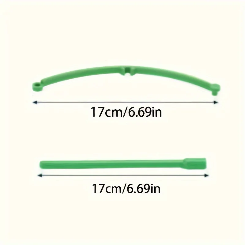 60pcs Stackable Plastic Plant Support Rings - 10-Tier Garden Stakes for Climbing Flowers, Vines, Vegetables | Durable Green 4