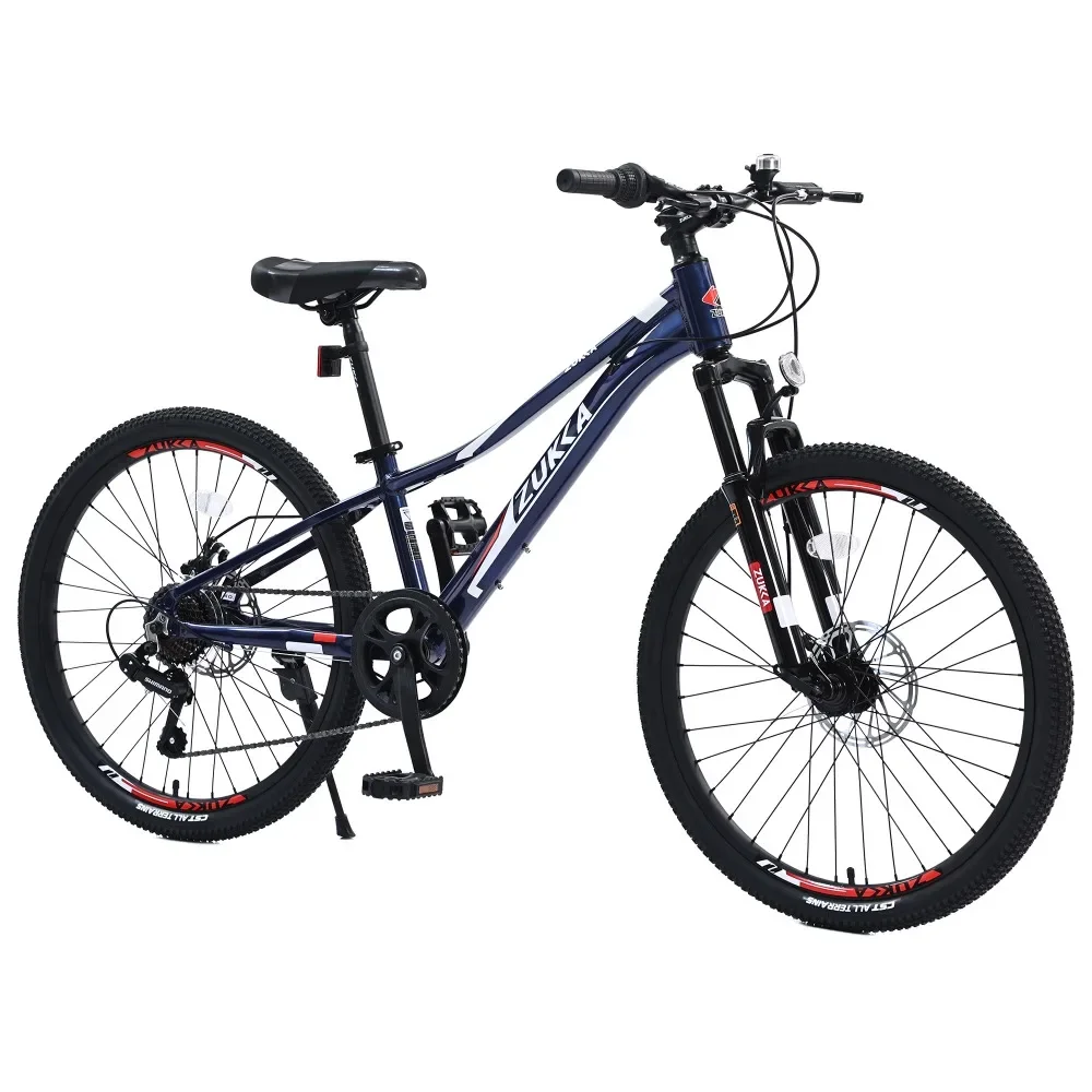 

Bike, Mountain Bike for Girls and Boys Mountain 24 Inch Shimano 7-Speed Bike