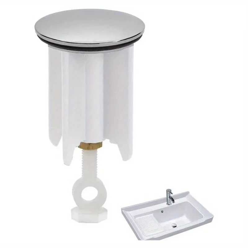 

Bathroom Sink Pop-Up Drain Plug, Bathroom Accessories - Suitable for European Washbasin Pull-down Drain Fittings