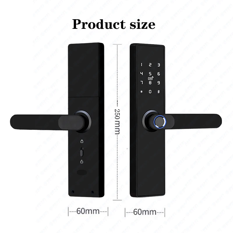 Wholesale New Product Promotion Price Tuya WiFi Home Biometric Bingerprint / Password / Key / Electronic Smart Door Lock