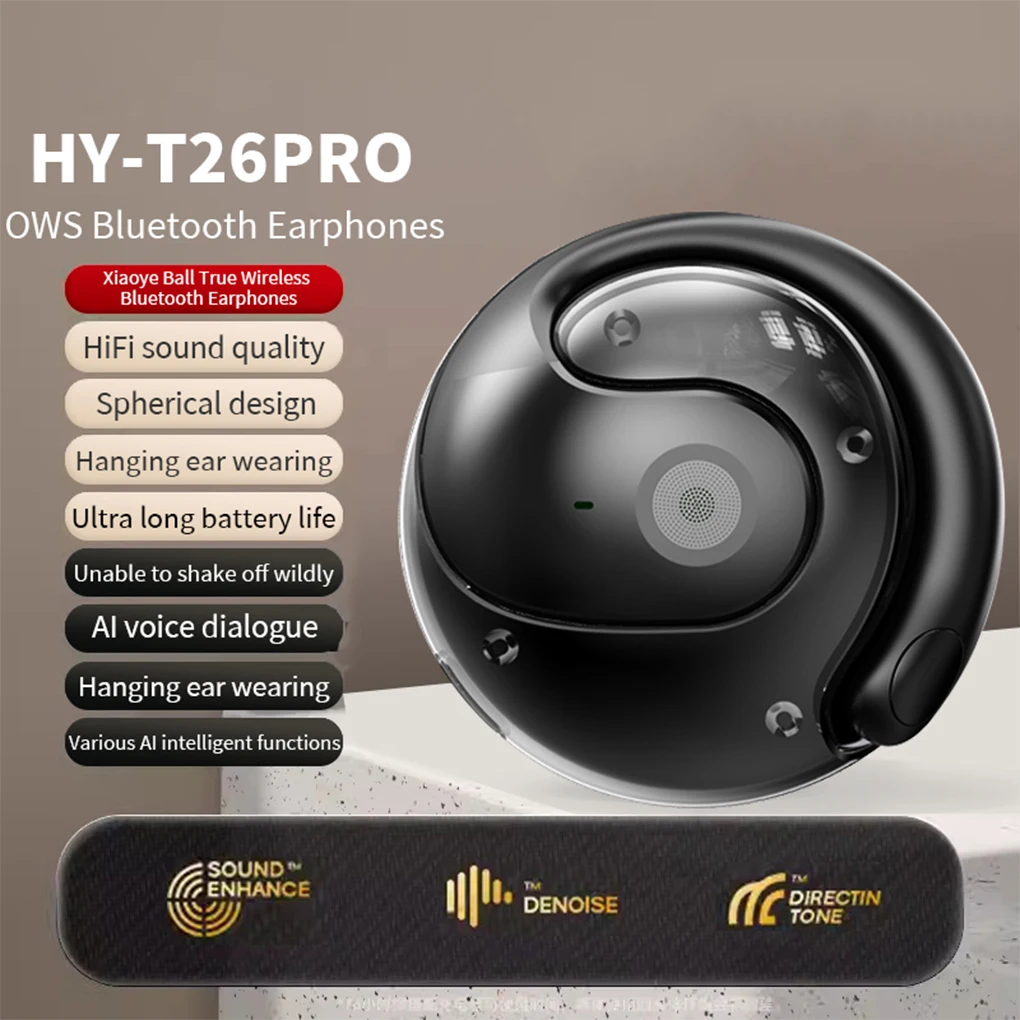 HYUNDAI HY-T26 Pro Earphones AI Translation Wireless BT5.4 OWS Headphones HIFI Sound 4 Translation Mode HD Call Earbuds