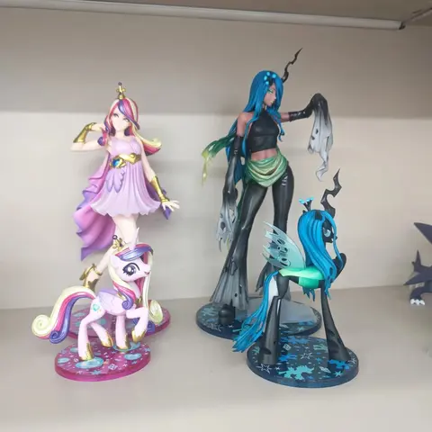 My Little Pony Bishoujo Princess Cadence Celestia Rainbow Dash Sparkle Pinkie Pie Fluttershy Anime Figure Toy Collection Doll