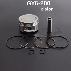 GY6-200 62.5mm piston and ring set for 4 stroke air cooled scooter moped ATV QUAD GY6 125 GY6 150 152QMI 1P52QMI 157QMJ 1P57QMJ