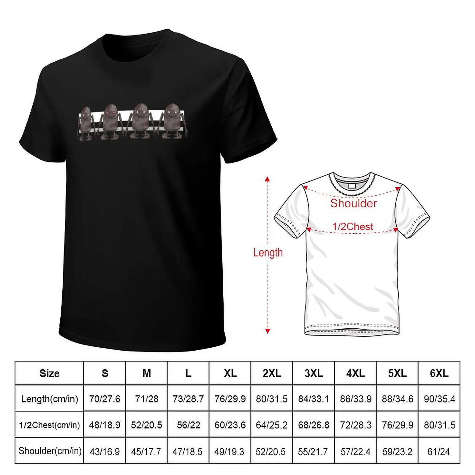 4 Little Machines T-Shirt Short sleeve tee blacks graphic shirts aesthetic clothes graphic tees men