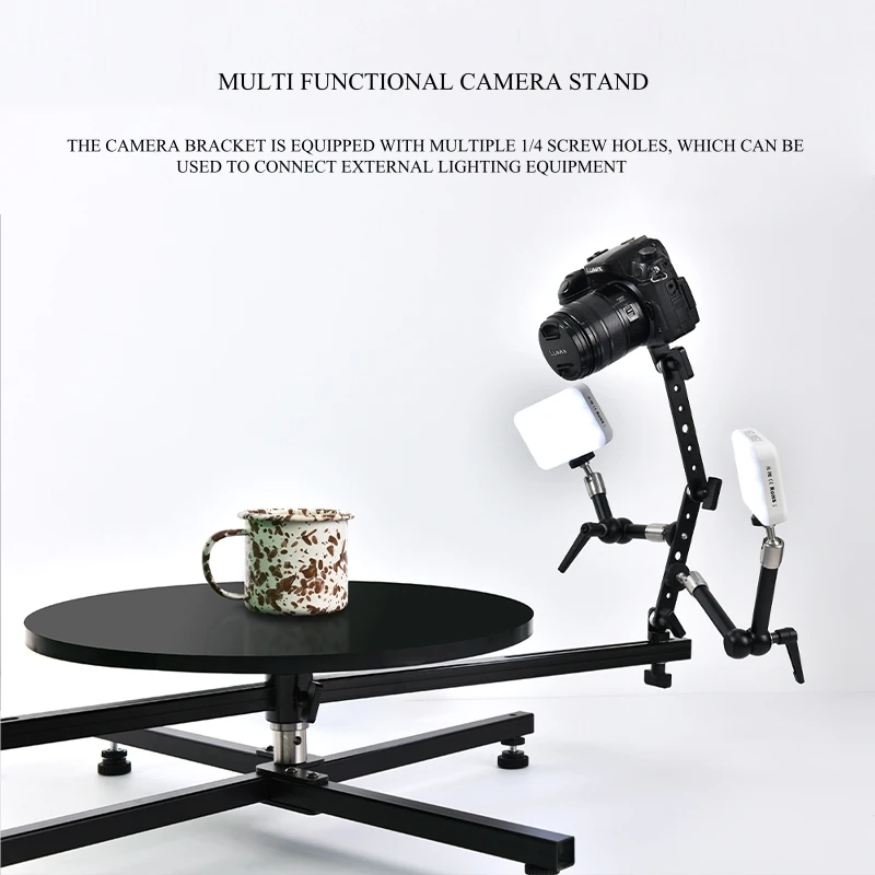 قرص دوار بانورامي للتصوير الفوتوغرافي الاحترافي 360 درجة °   منصة تصوير الفيديو ذات الدوران المحيطي، كشك الصور في الاستوديو