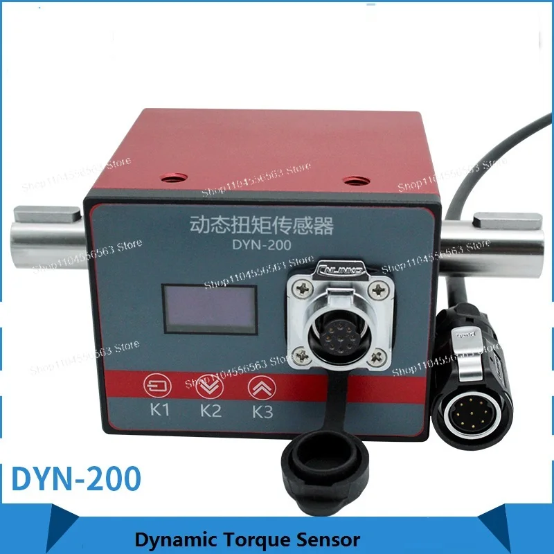 DYN-200 Rotary Torque Sensor with 0.1-100 N.M Range, 5000RPM Torque Transmitter with RS485 Output for Online Computer Monitoring