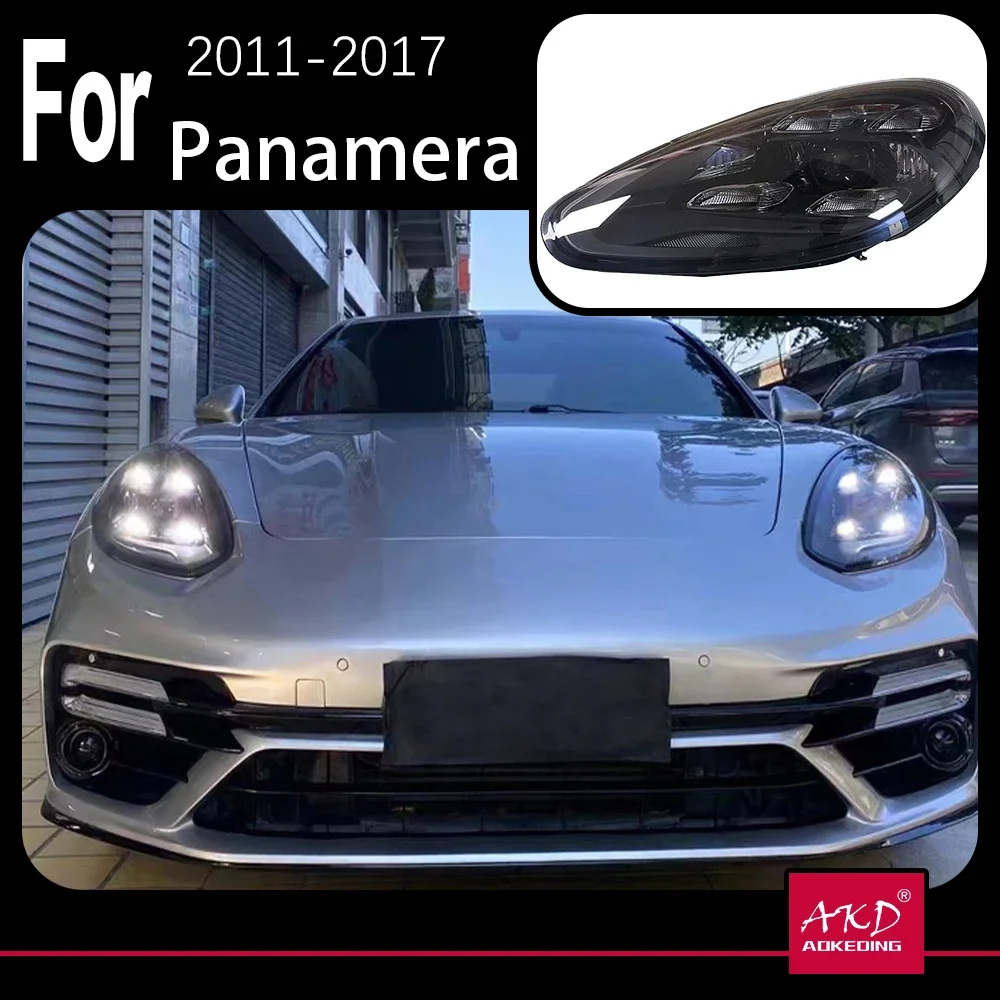 Стайлинг автомобиля для Porsche Panamera 970 фары 2011-2017 971 светодиодный фары DRL ближний свет Bi светодиодный аксессуары для фар